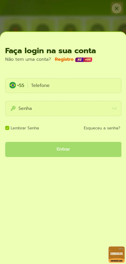coroa520 - login premium - Entrar na Conta